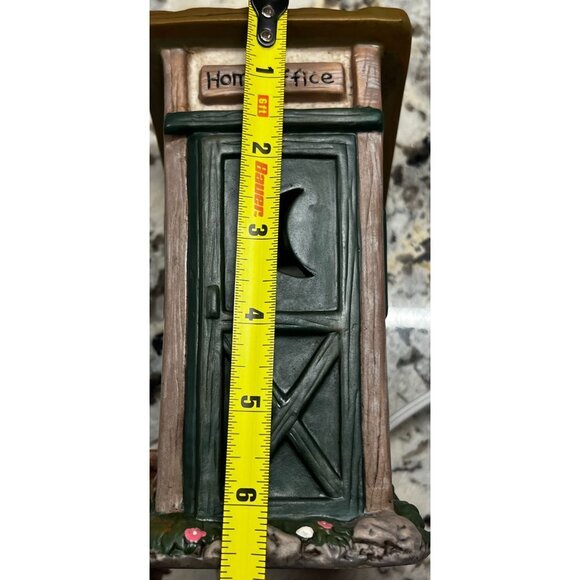 Ceramic Outhouse Night Light Lamp With Ivy Design & Plug-In Cord - Picture 7 of 8